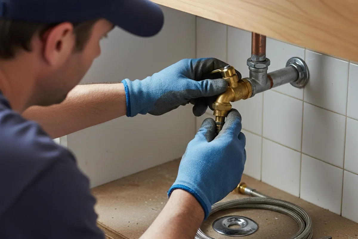 Shutoff valve and fitting work during Faucet and Fixture Repair in Colmar
